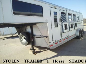 STOLEN TRAILER 4 Horse SHADOW SLANT, Near Papillion, NE, 68046